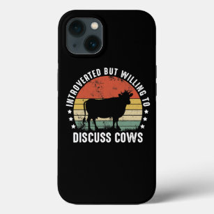 Introverted But Willing To Discuss Cows Funny Cow iPhone 13 Case