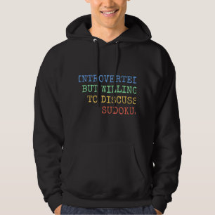 Introverted But Willing To Discuss Sudoku Retro Hoodie