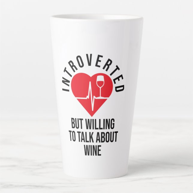 Introverted But Willing To Talk About Wine Mug (Front)