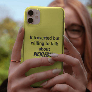 Introverted but willing to talk Pickleball Funny Case-Mate iPhone Case