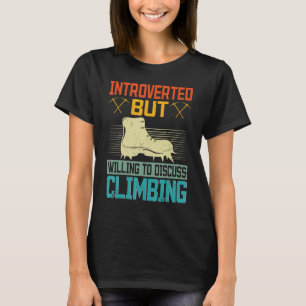 Introverted Climber Vintage Rock Climbing Boulderi T-Shirt