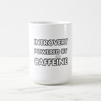 Introverted powered by caffeine coffee mug