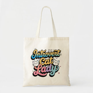 Introvertir Cat Lady Sac fourre-tout
