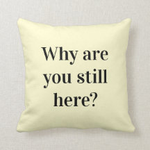 Introvert's funny throw pillow