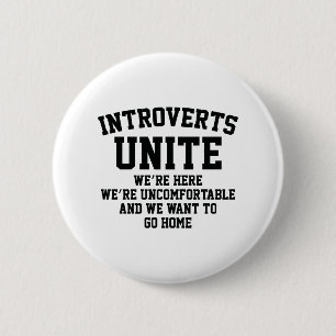 Introverts Unite 2 Inch Round Button