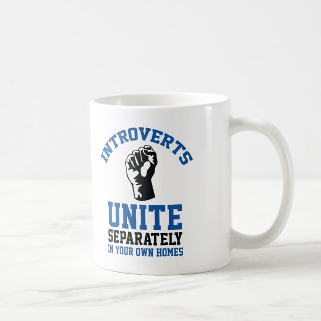 Introverts Unite Coffee Mug (Right)