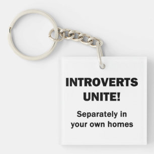 Introverts Unite! Keychain