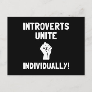 Introverts Unite Postcard
