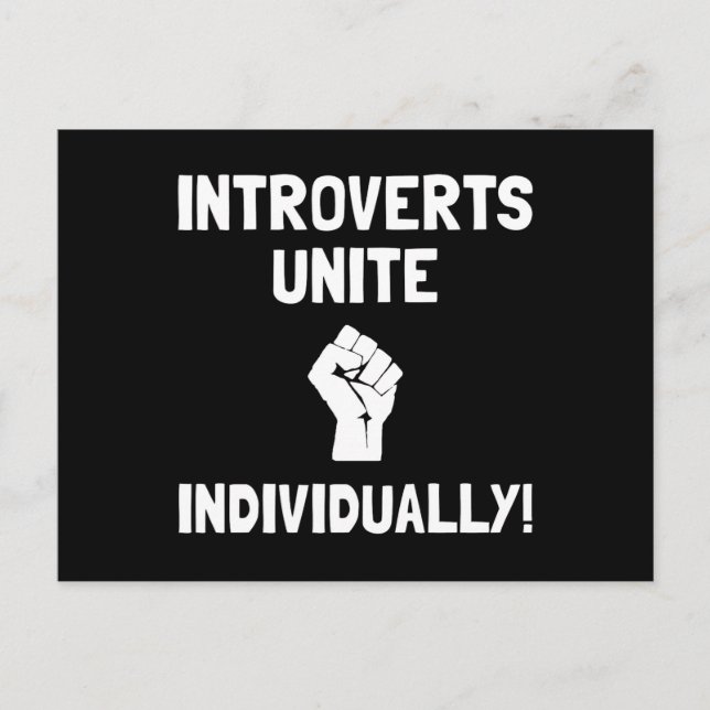 Introverts Unite Postcard (Front)