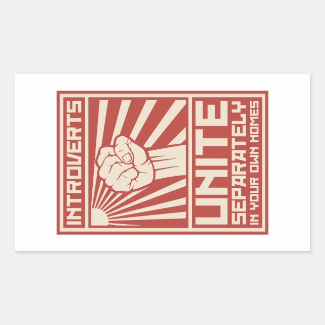 Introverts Unite Separately In Your Own Homes Sticker (Front)