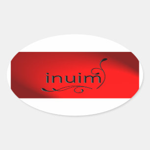 inuim oval sticker