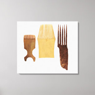 Inuit combs, from Northwest American coast Canvas Print