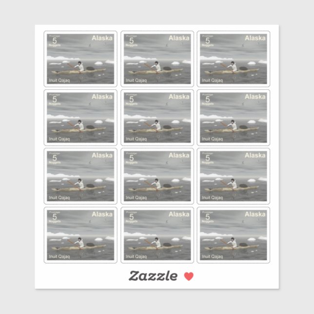 Inuit Kayak - Alaska Postage (Sheet)
