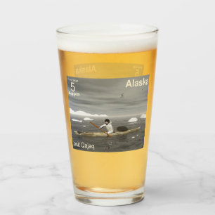 Inuit Kayak - Alaska Postage Glass
