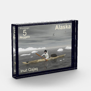 Inuit Kayak - Alaska Postage Photo Block