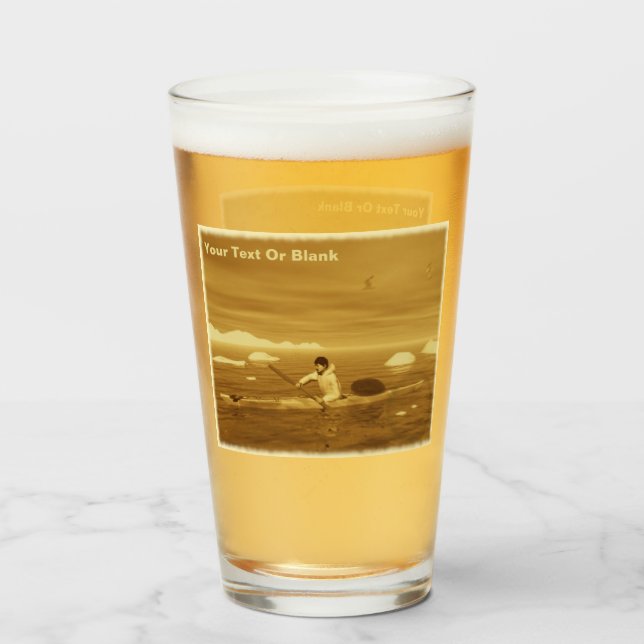 Inuit Kayak - Sepia Glass (Front Filled)