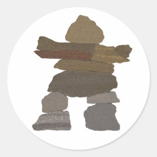 Inukshuk Classic Round Sticker