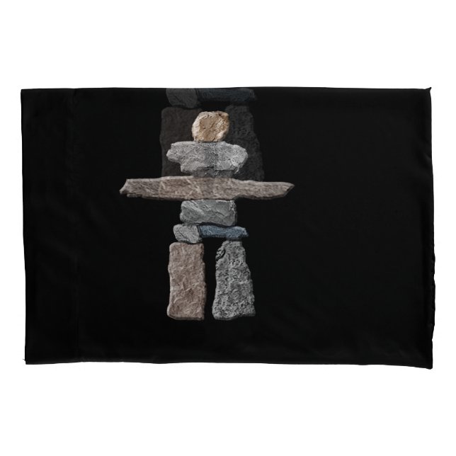 Inukshuk Inuit Stones Native American T-Shirt Pillowcase (Front)