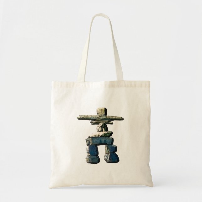 Inukshuk Native American Spirit Stones Tote Bag (Front)