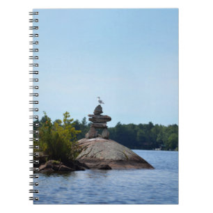 Inukshuk, seagull, cottage country notebook