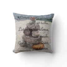 Inuksuk - stones - garden- zen - proverb - cushion
