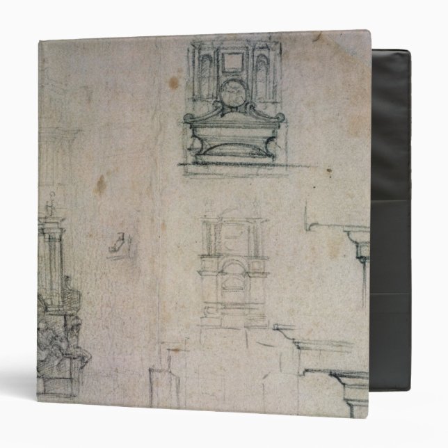 Inv. 1859 6-25-545. R.  Designs for tombs Binder (Front/Inside)