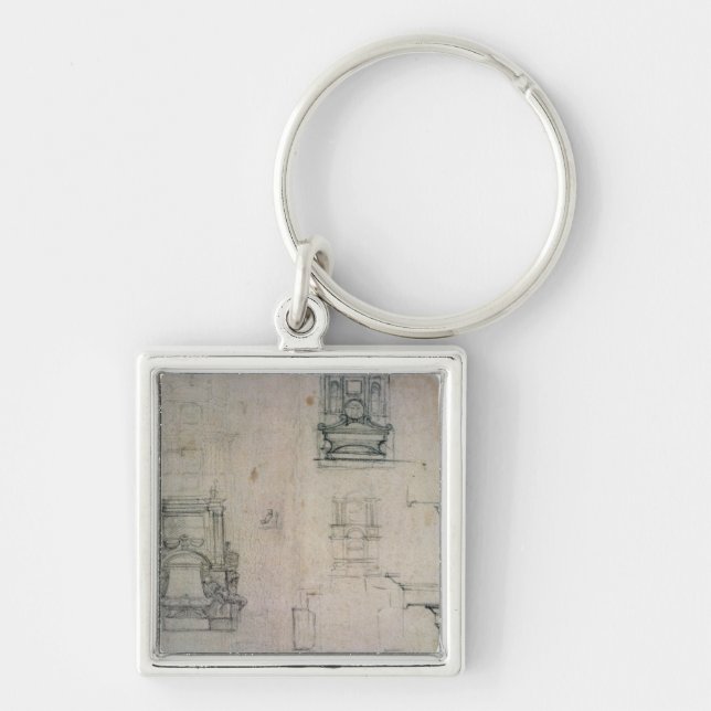 Inv. 1859 6-25-545. R.  Designs for tombs Keychain (Front)