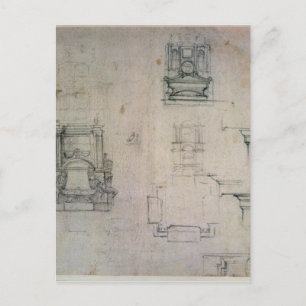 Inv. 1859 6-25-545. R.  Designs for tombs Postcard