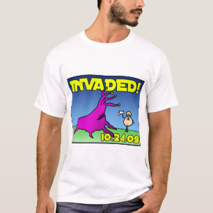 Invaded! alien attack shirt (White)