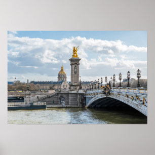 Invalides and Pont Alexandre III bridge - Paris Poster
