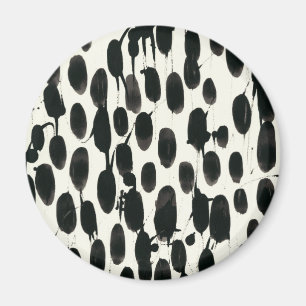 Invariable I   Black Watercolor Magnet