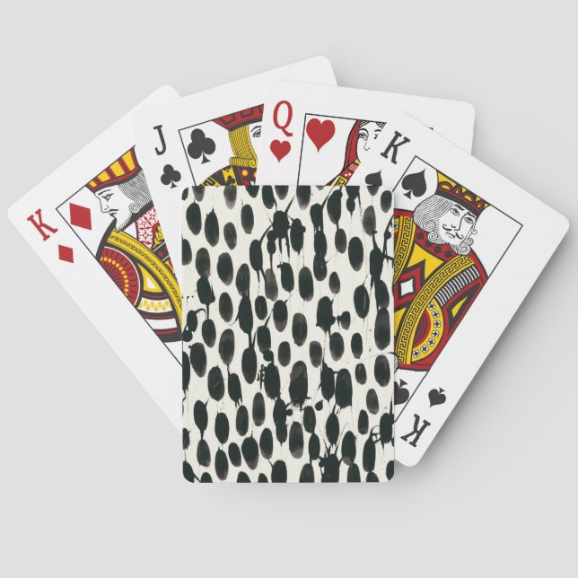Invariable I | Black Watercolor Playing Cards (Back)