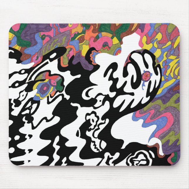 "Invasion" Abstract Art Mouse Pad (Front)