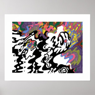 "Invasion" Abstract Art Poster