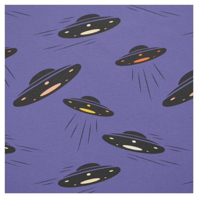 Invasion Alien Tissu Imprimé UFO (Échantillon)