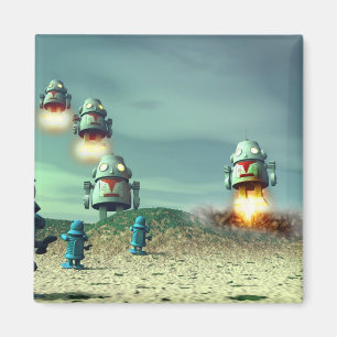 Invasion de robots par un aimant V2 au-dessus