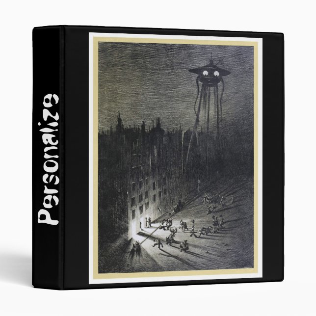Invasion étrangère originale vintage 1" classeur (Devant/Côté)