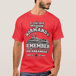 INVASION OF NORMANDY USS ARKANSAS BB33 DDAY T-Shirt