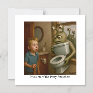 Invasion of the Potty Snatchers Magnetic Invitation
