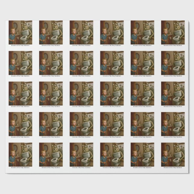 Invasion of the Potty Snatchers Wrapping Paper (Flat)