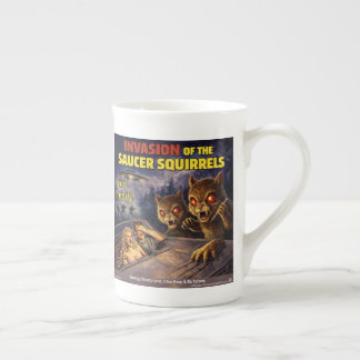 Invasion of the Saucer Squirrels Bone China Mug