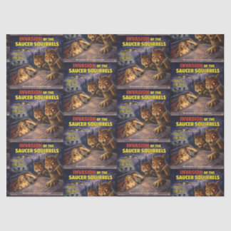 Invasion of the Saucer Squirrels Tissue Paper