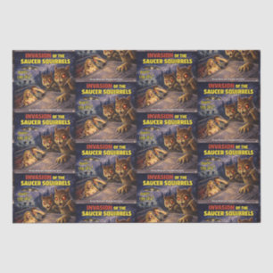 Invasion of the Saucer Squirrels Tissue Paper