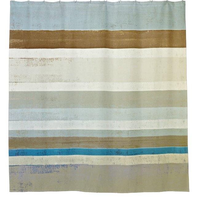 'Invent' Blue and Beige Abstract Art (Front)