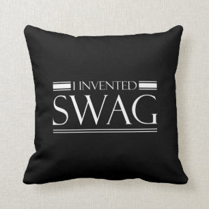 Invented Swag Throw Pillow