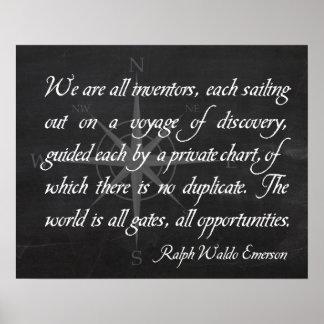 Inventeurs - Citation Emerson Affiche inspirationn