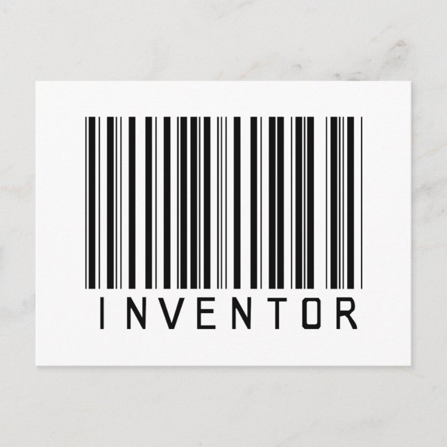Inventor Bar Code Postcard (Front)