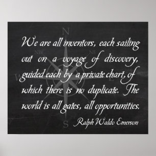 Inventors - Emerson Quote Inspirational Poster