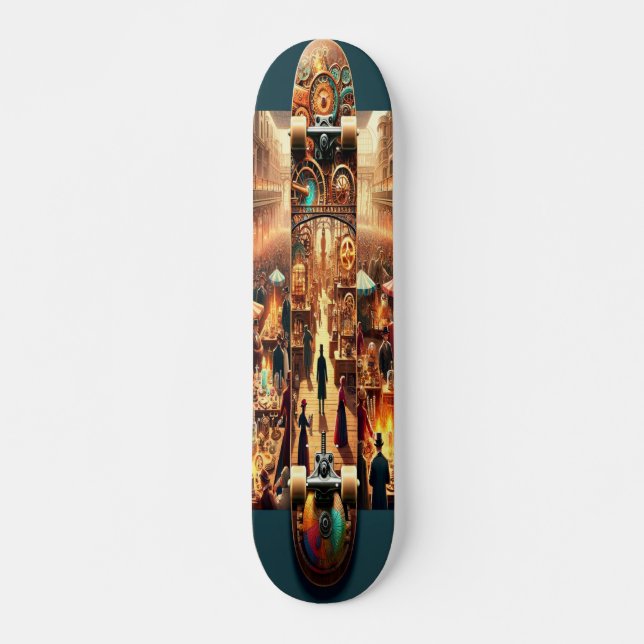 "Inventor's Revelry: Victorian Fair Skateboard Dec (Front)