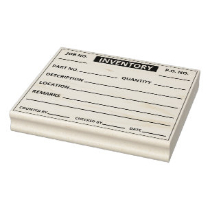 INVENTORY QUANTITY STOCK TAKING TAG RUBBER STAMP